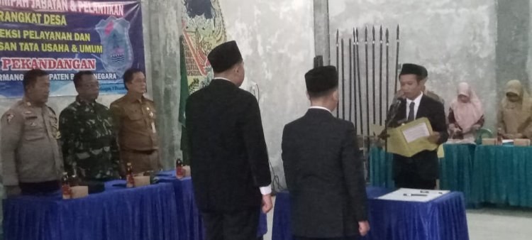Danramil Hadiri Pengambilan Sumpah Jabatan dan Pelantikan Perangkat Desa Pekandangan