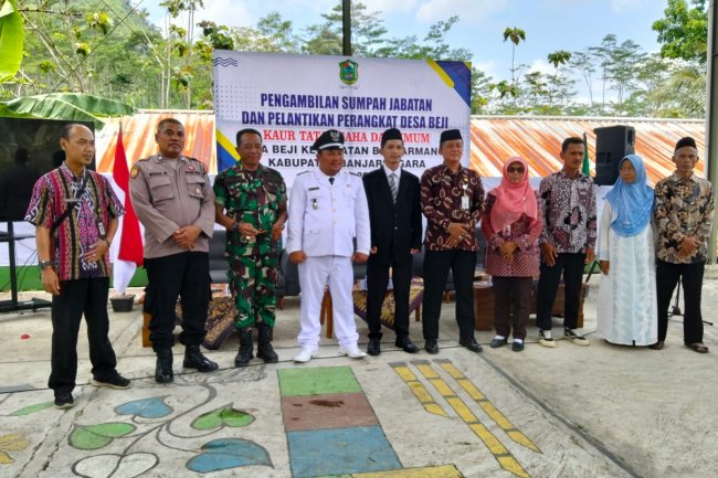 Danramil Menghadiri Kegiatan Pengambilan Sumpah Dan Pelantikan Perangkat Desa Binaan 